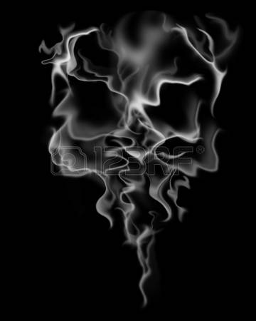 дым делает форму жуткий череп photo